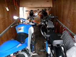 A collection of bikes we transported as part of a house removal
